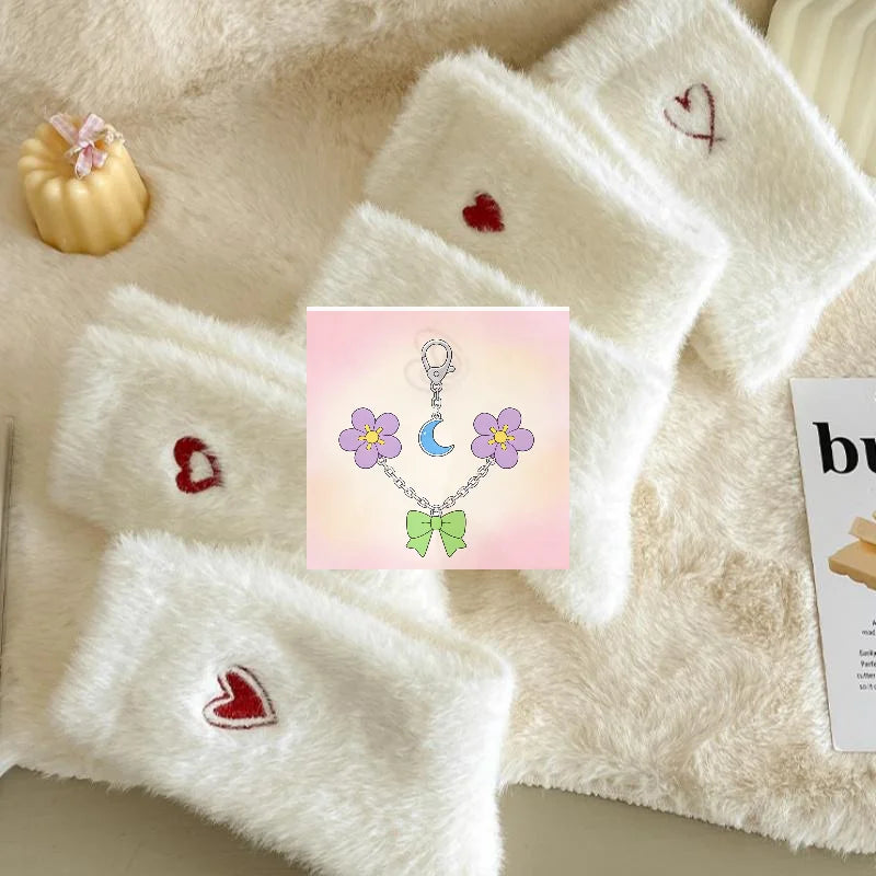 5-Pack Plush Heart Winter Socks for Women